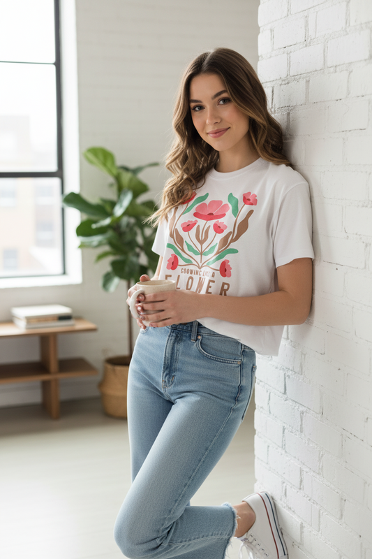 Camisa blusa blanca flores niña Gloss 31974-000106