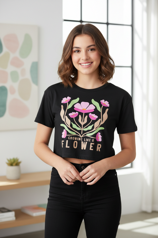 Camisa blusa negra flores niña Gloss 31974-008910