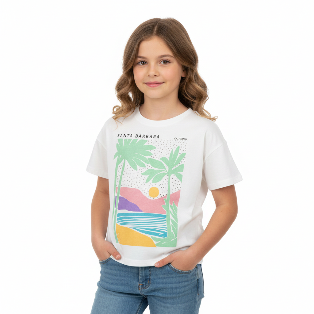 Camisa blusa blanca paisajes niña Gloss 31976-000106