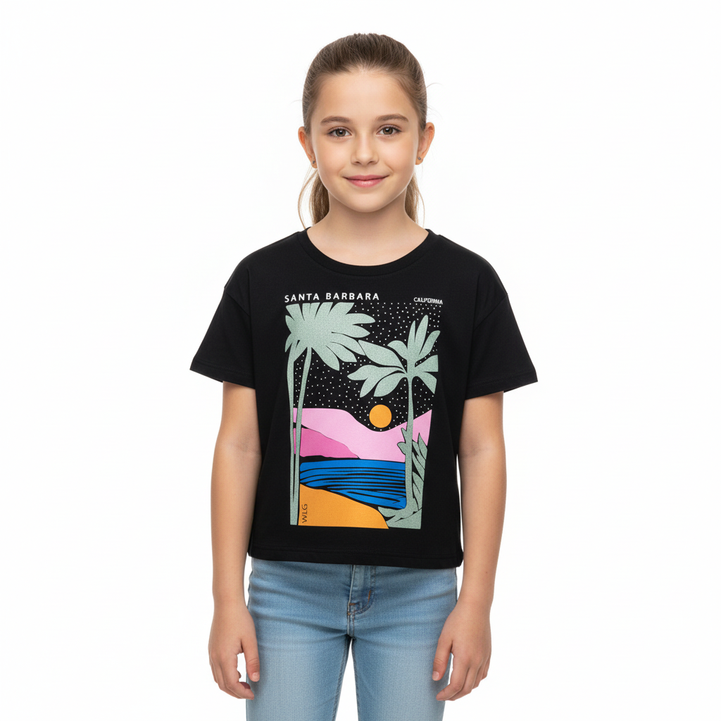 Camisa blusa negra paisajes niña Gloss 31976-008910