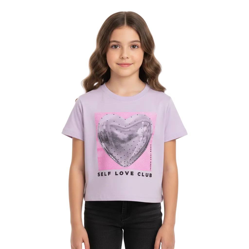 Camisa blusa morado lila corazón niña Gloss 31979-133805