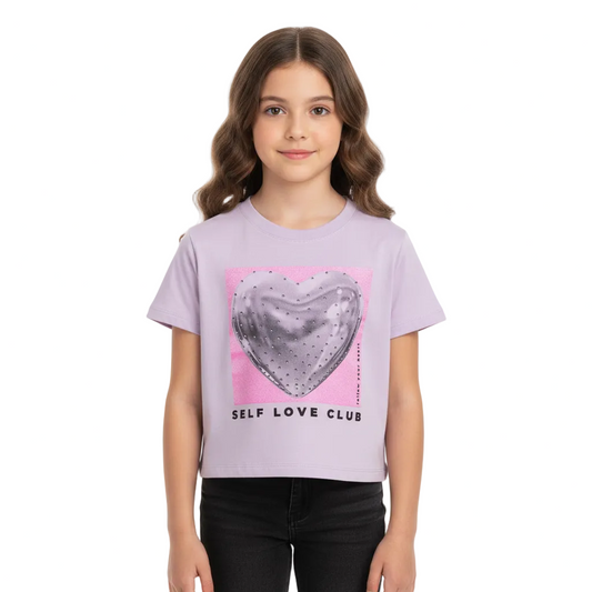 Camisa blusa morado lila corazón niña Gloss 31979-133805