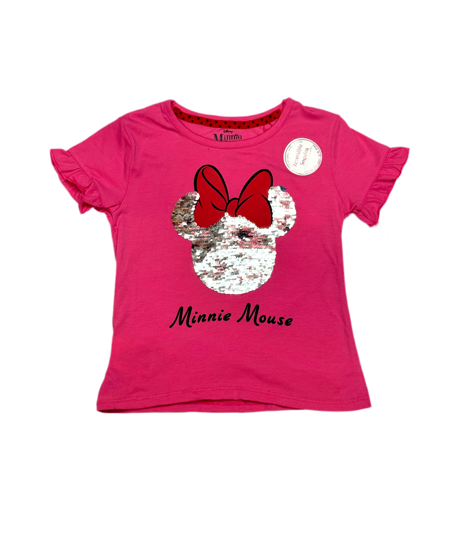 Camisa rosada lentejuelas niña Minnie Disney MM-2491