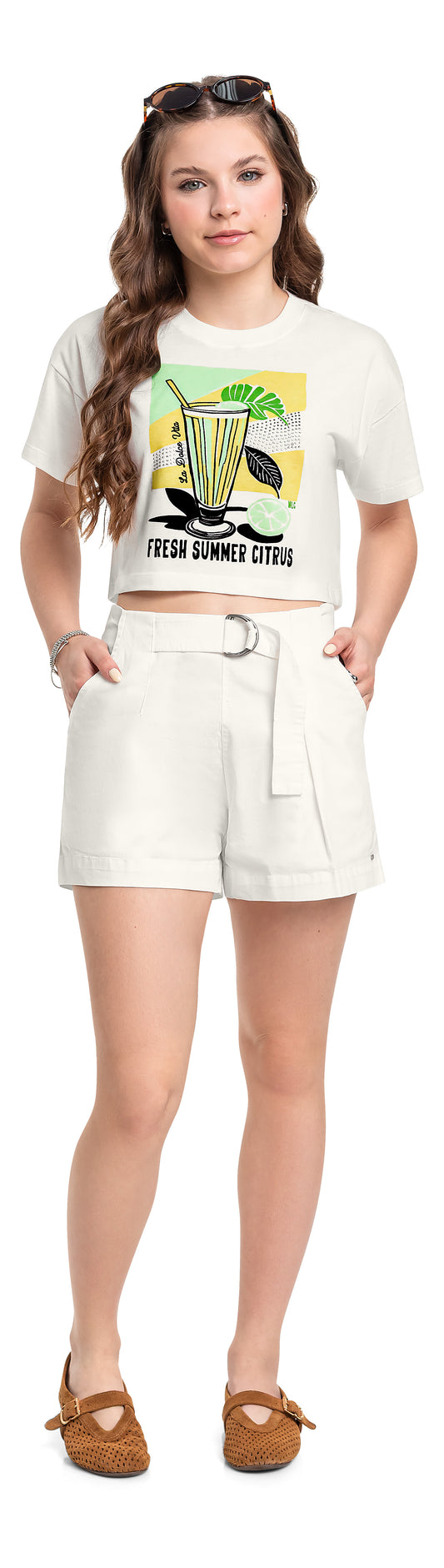 Camisa blusa niña blanca Gloss 32128-000106