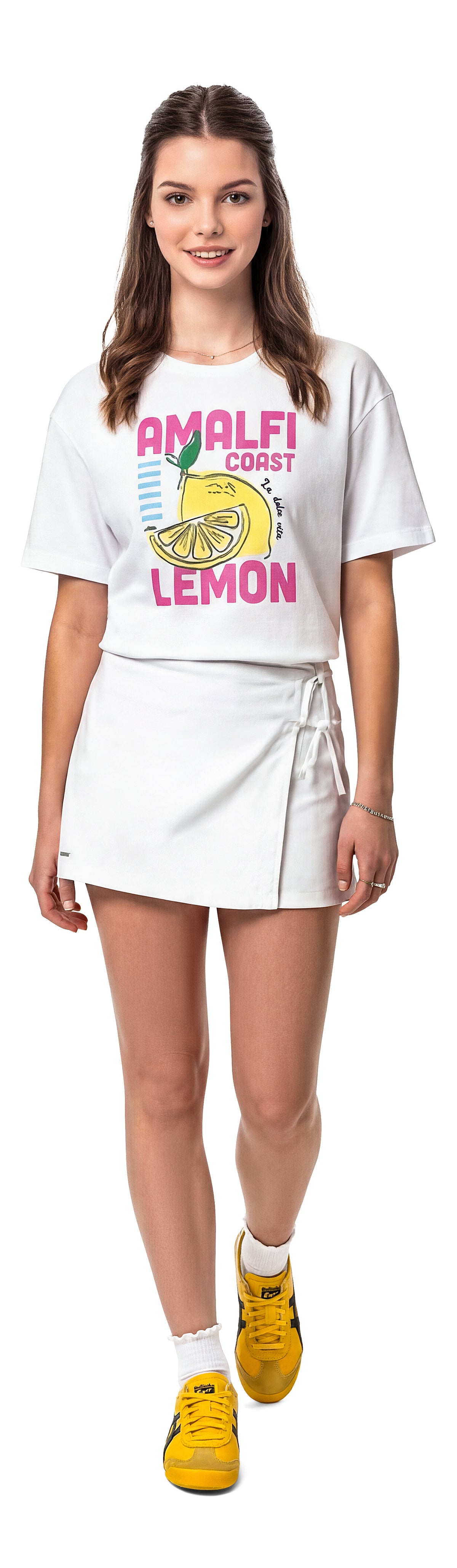 Camisa blanca limones amalfi niña Gloss 32149-000101
