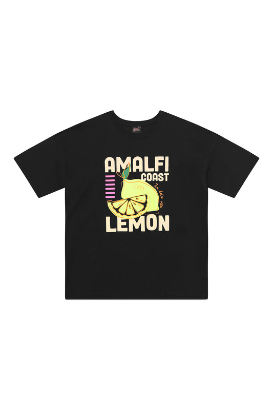 Camisa negra limones amalfi niña Gloss 32149-008910