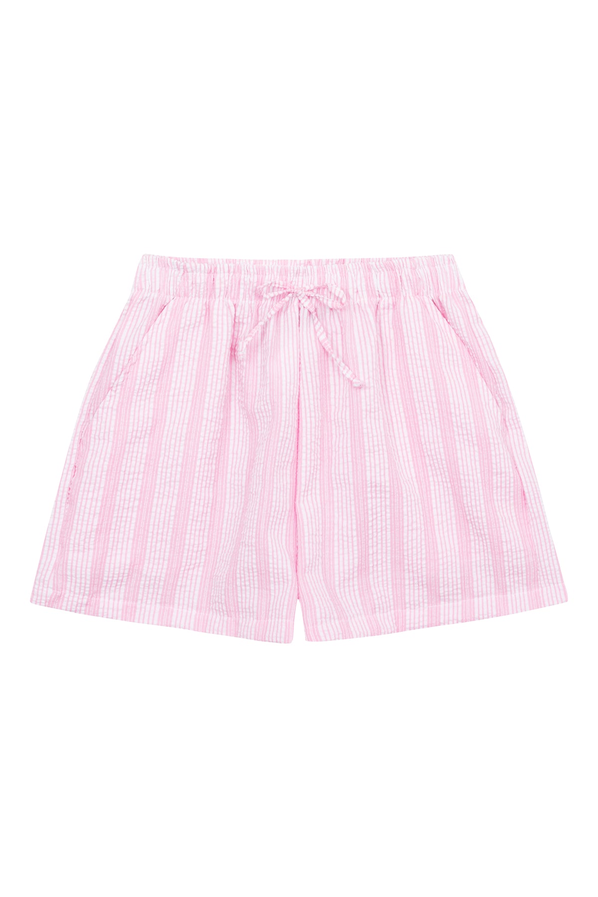 Set conjunto camisa blanca short rosado rayas Gloss 32159-00101A