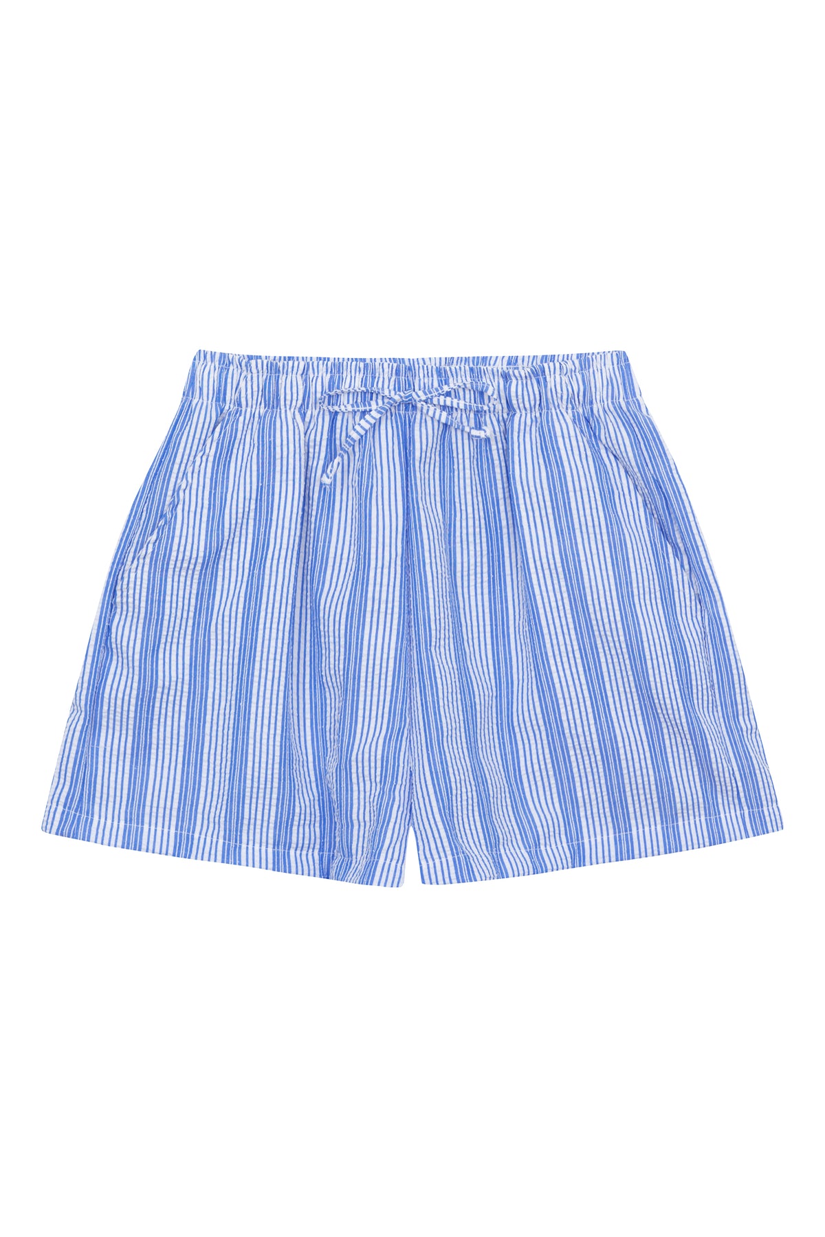Set conjunto camisa blanca short azul rayas Gloss 32159-00101B