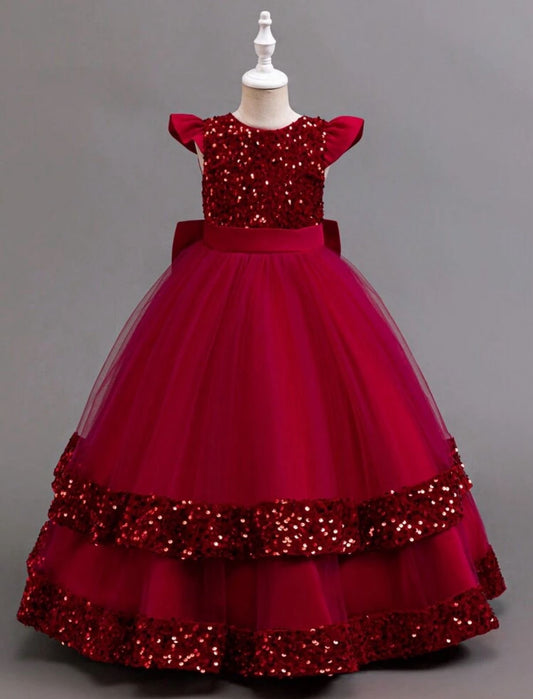 Vestido rojo gala eventos niña
