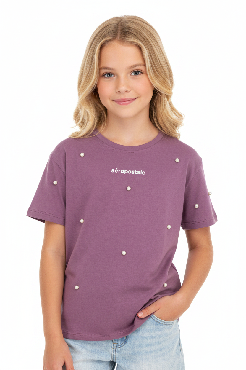 Camisa morada niña AEROPOSTALE 3279