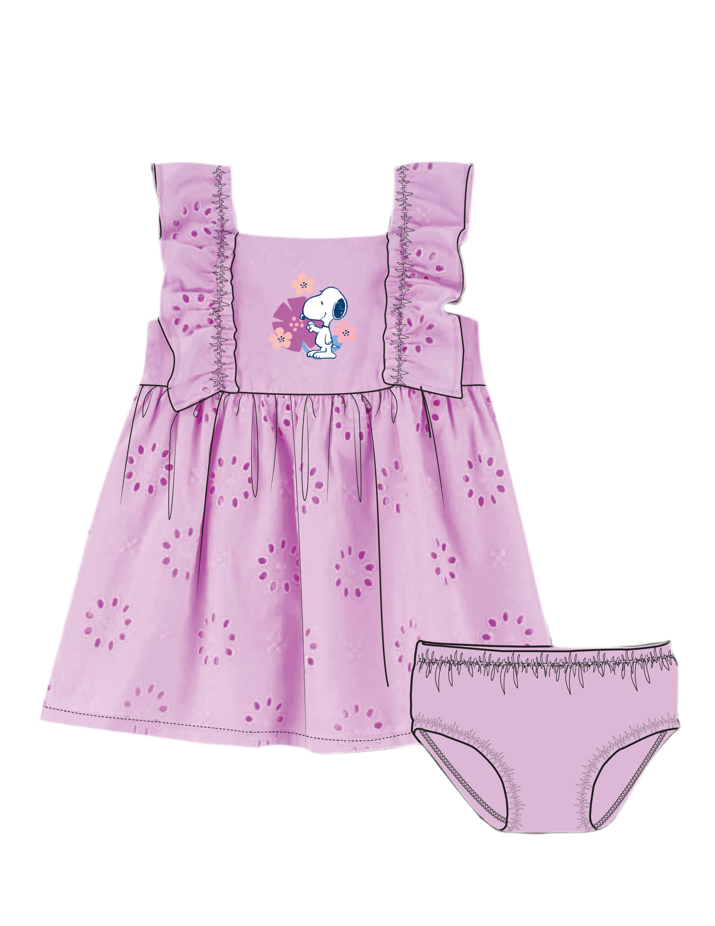 Vestido bebe niña Floral Snoopy St Jacks 0190011501
