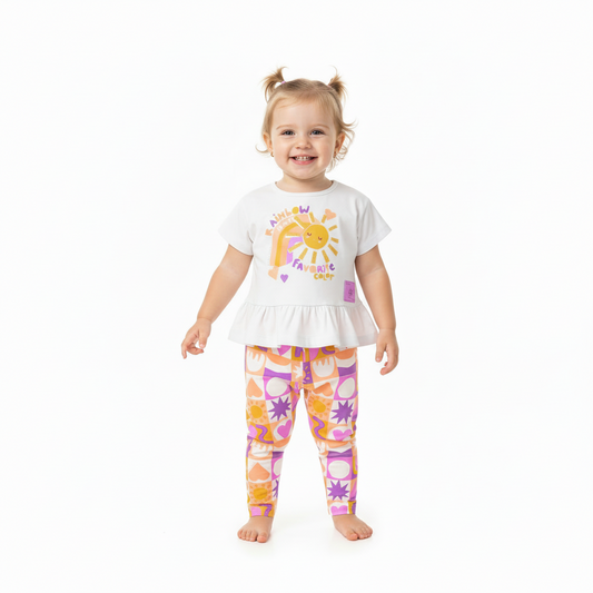 Set 2 piezas bebe niña color morado lila y amarillo 34141 000106 promo 3x1000