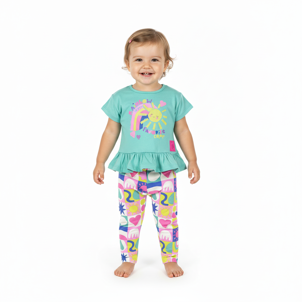 Set 2 piezas bebe niña color aqua 34141 155218 promo 3x1000