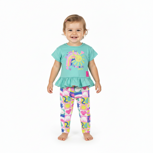 Set 2 piezas bebe niña color aqua 34141 155218 promo 3x1000