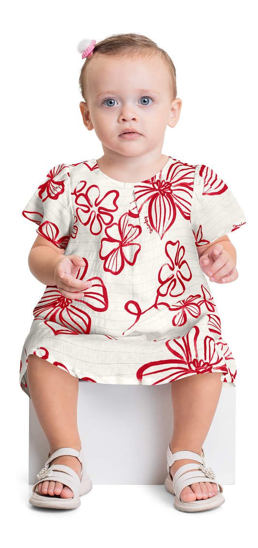 Vestido blanco flores rojas quimbybaby bebe niña 34147_191763
