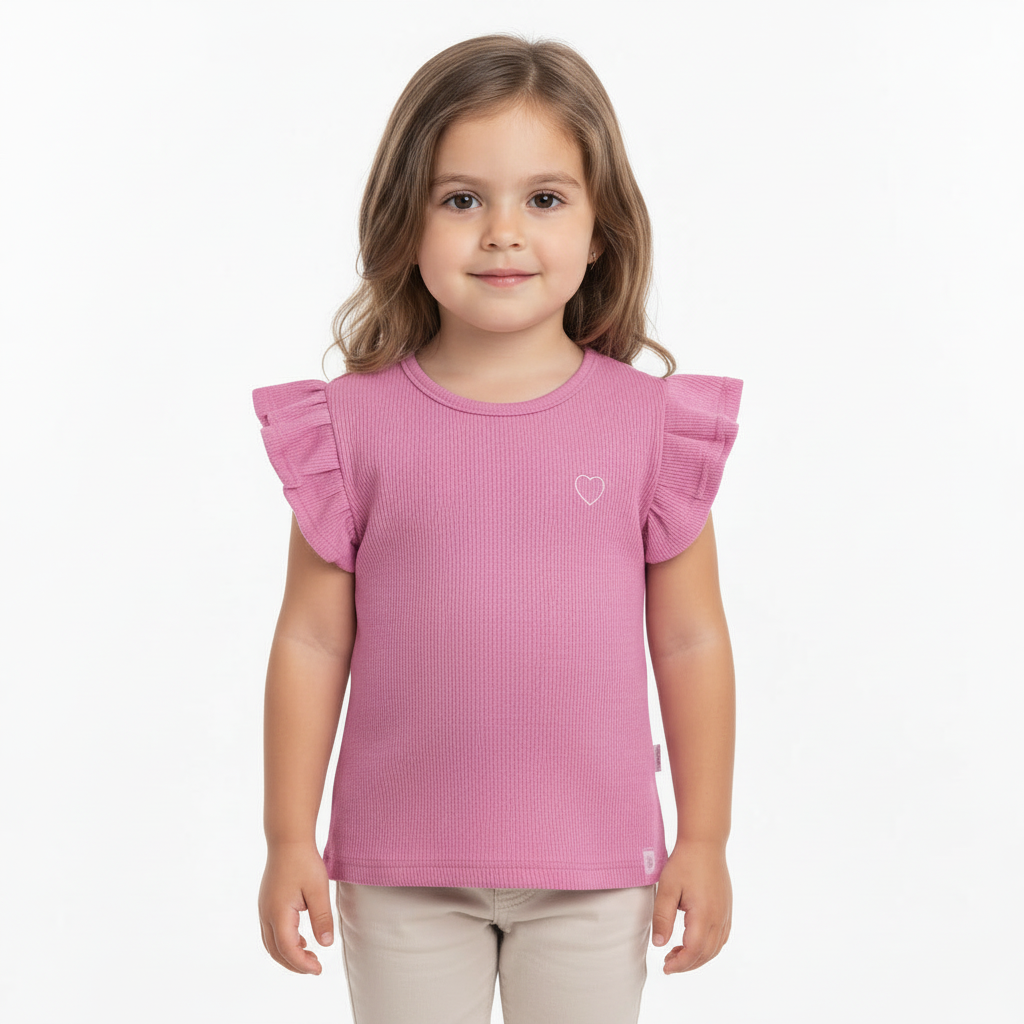 Blusa Quimby morada revuelos corazon Niña 0801.34200 - 143209 promo 3x1000