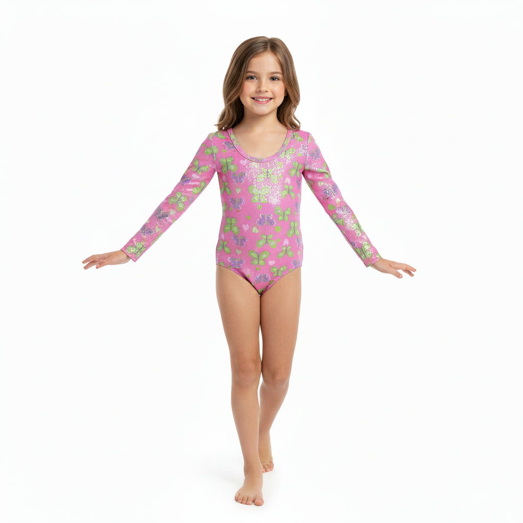 Traje de baño niña manga larga Quimby morado lila 34207 - SB0389