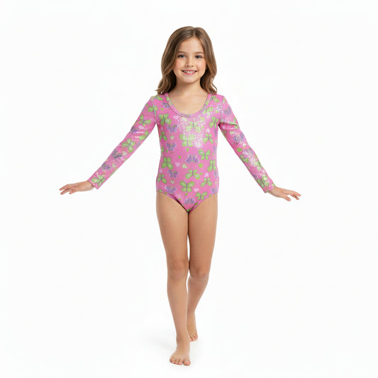 Traje de baño niña manga larga Quimby morado lila 34207 - SB0389