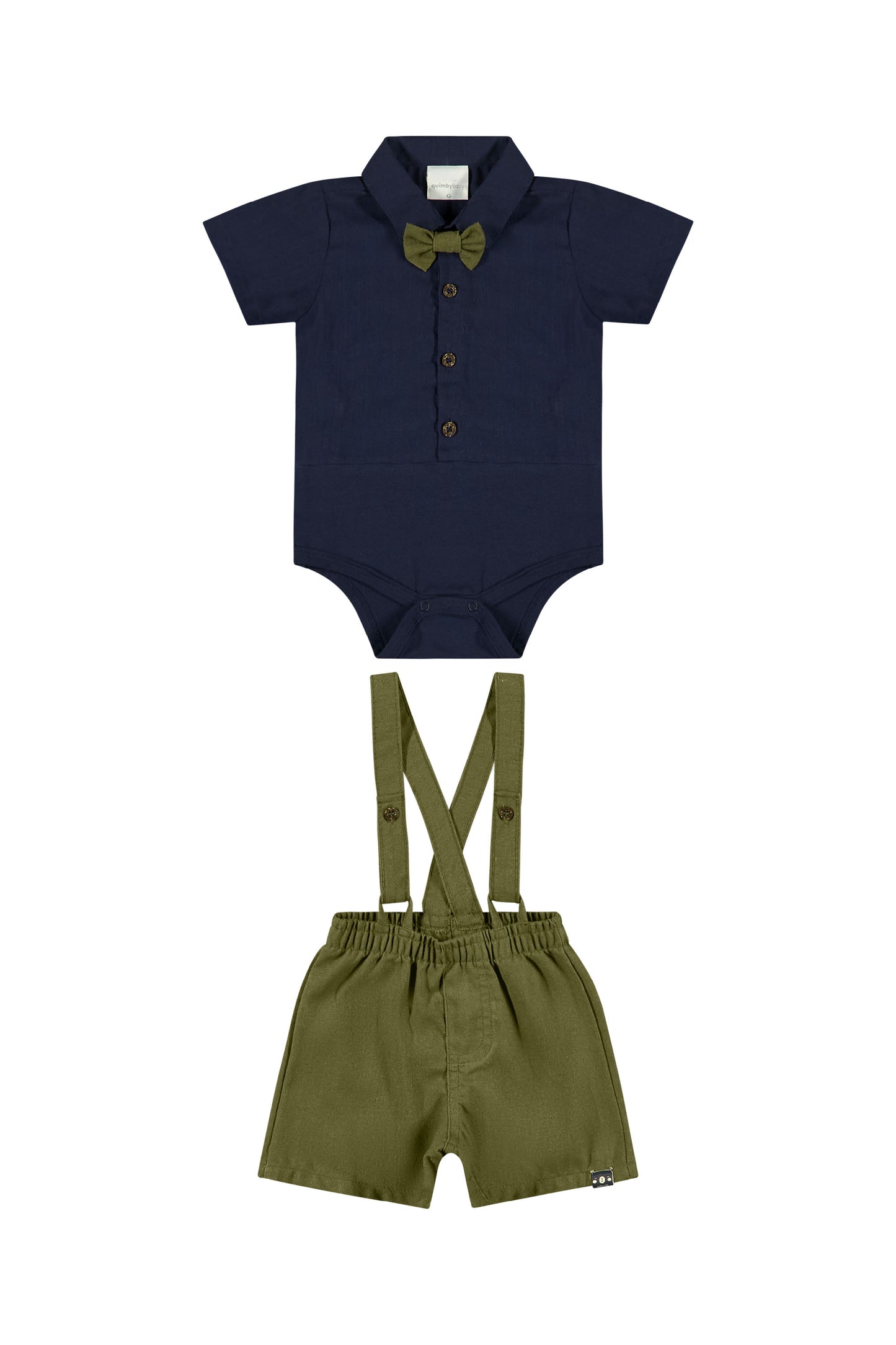 Set Conjunto bebe niño formal tirantes Body shorts color azul 34266 - 193921