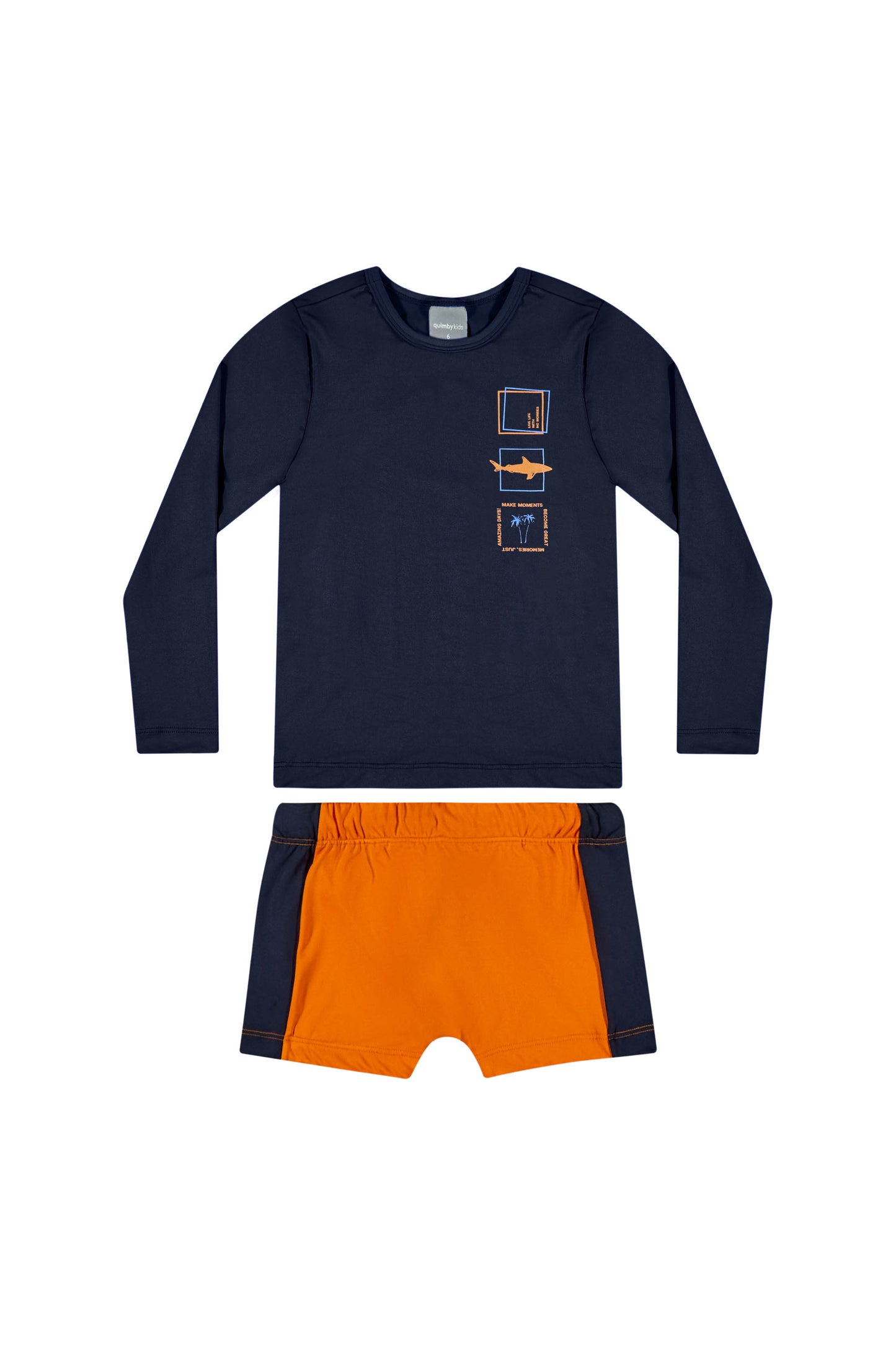 Traje de baño 2 piezas niño quimby color azul oscuro 34288 - 193921