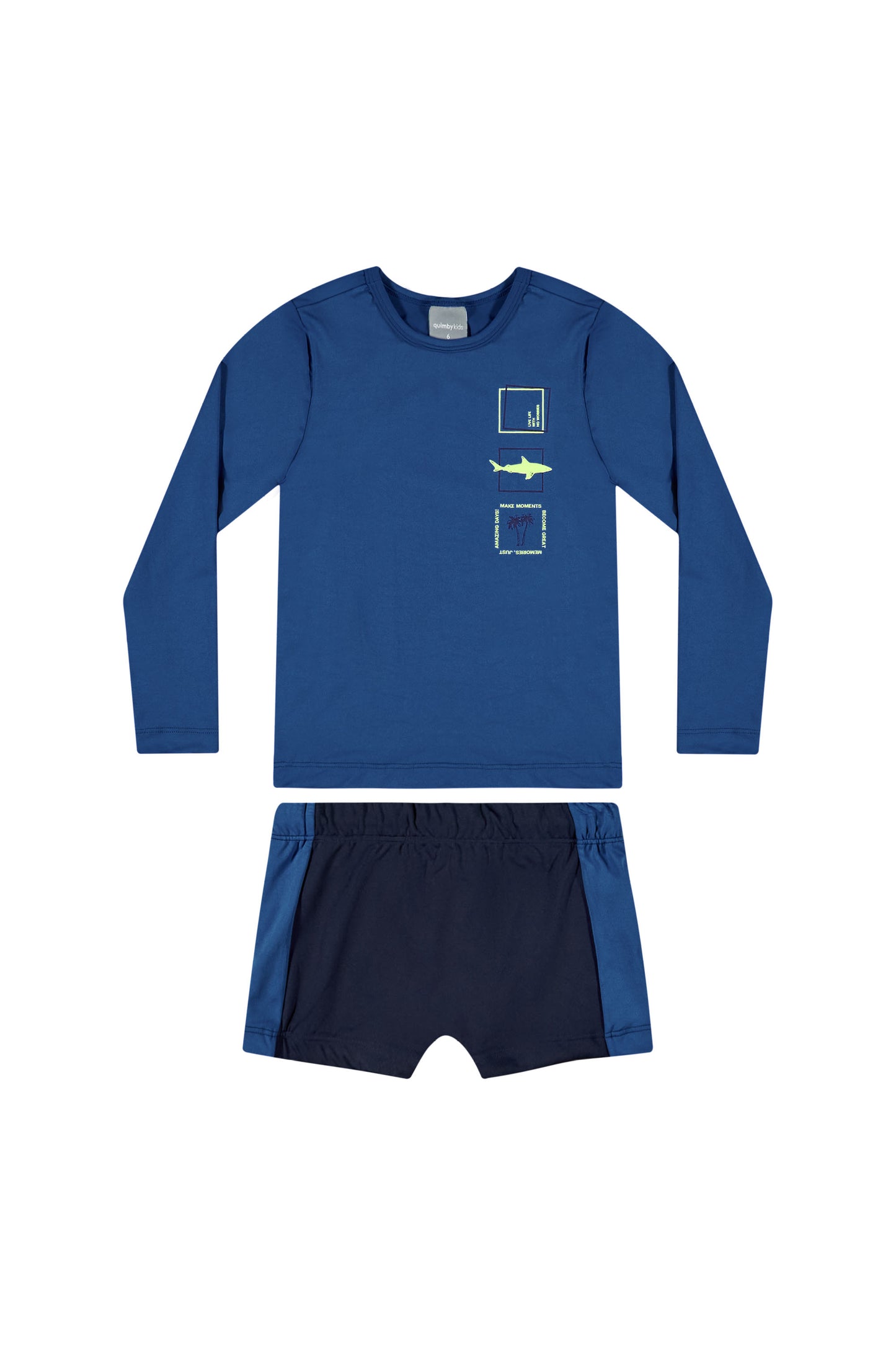 Traje de baño 2 piezas niño quimby color azul navy 34288 - 194057