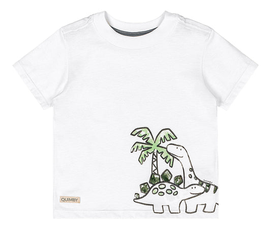 Set conjunto dinosaurios blanco bebé niño Quimby 34458-000101
