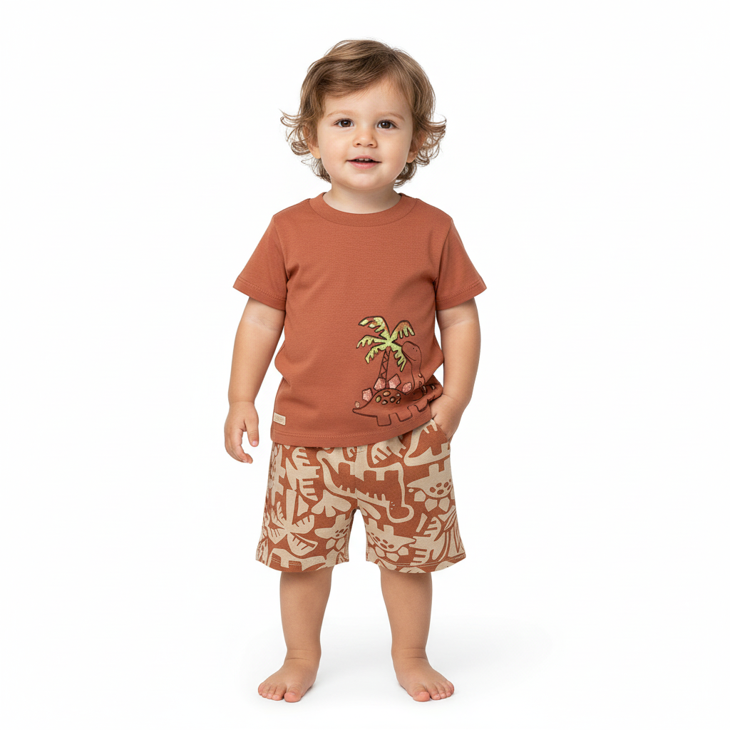 Set conjunto café bebe niño Quimby 34458-151429