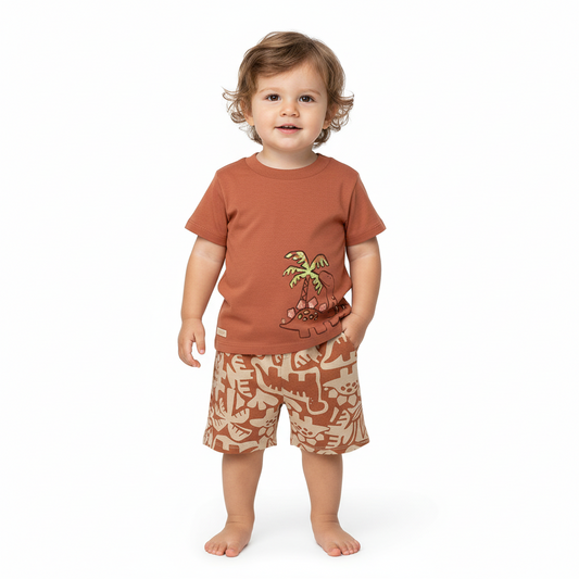 Set conjunto café bebe niño Quimby 34458-151429