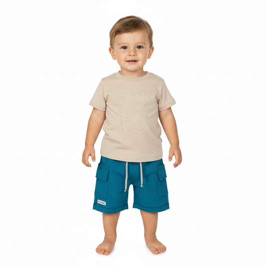Set conjunto beige bebé niño Quimby 34459-120304