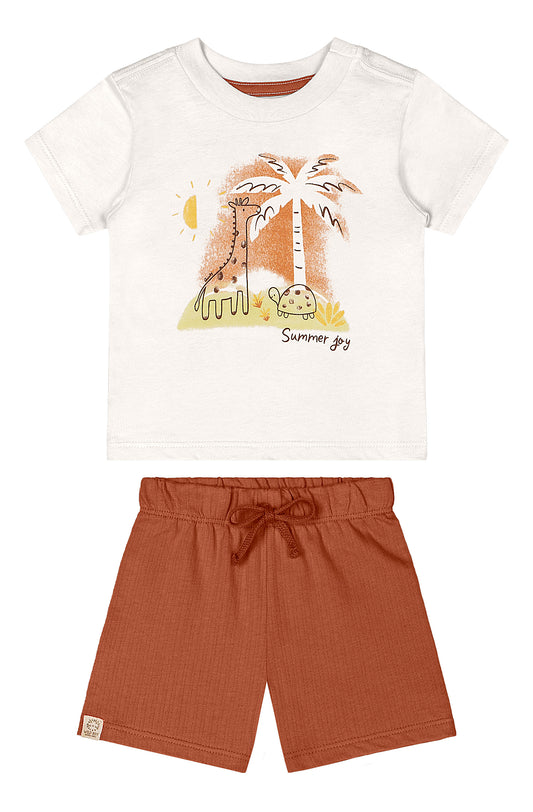 Set conjunto 2 piezas blanco bebe niño Quimby 34474-000106