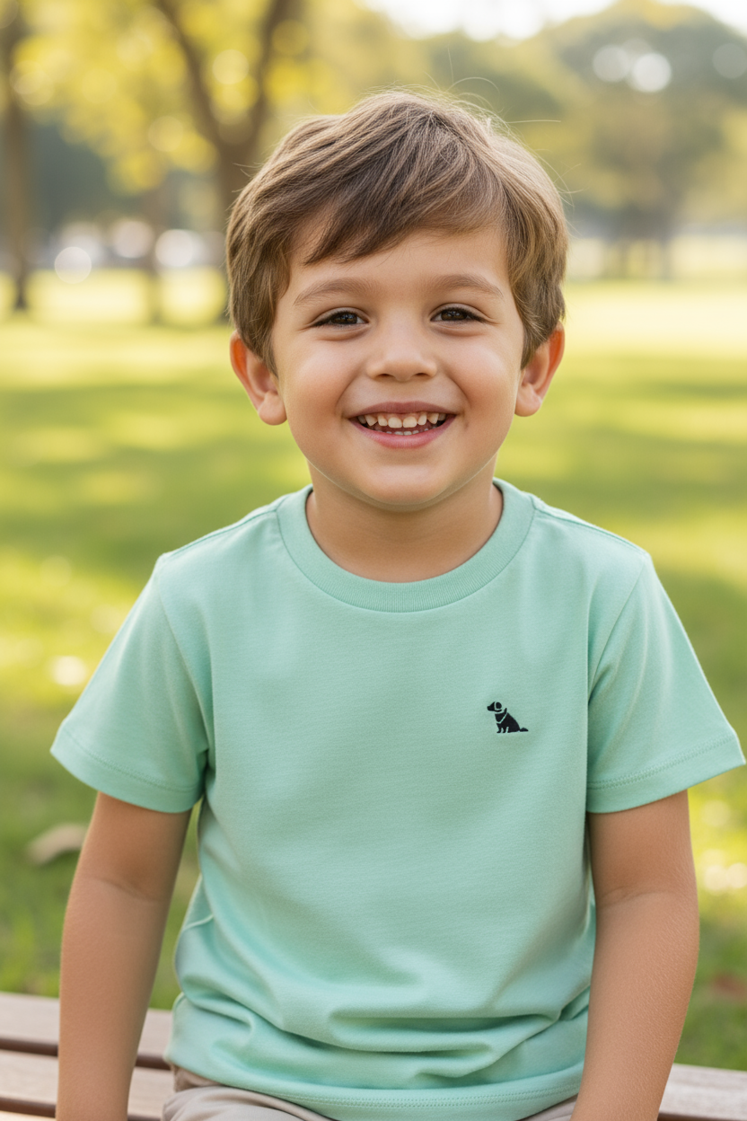 Camisa verde claro niño Quimby 34479-136007