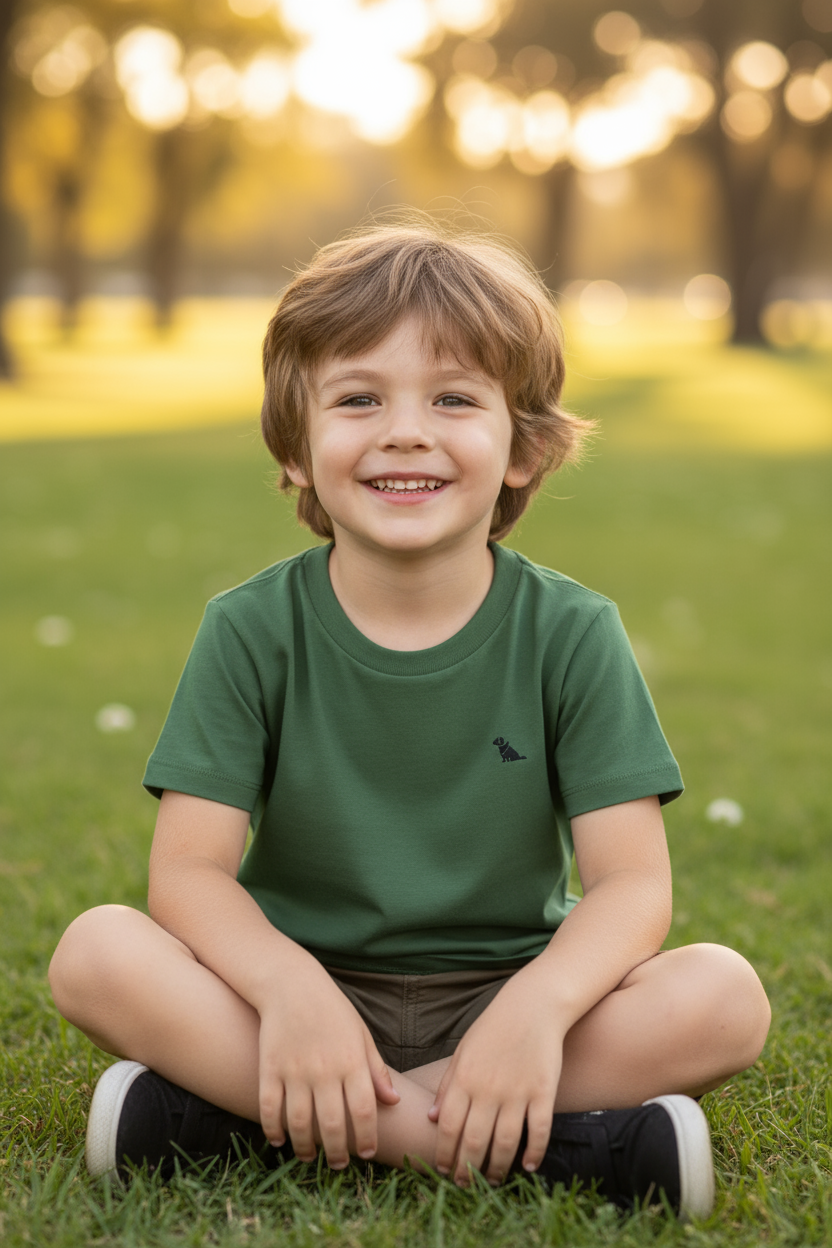 Camisa verde oscuro niño Quimby 34479-180317