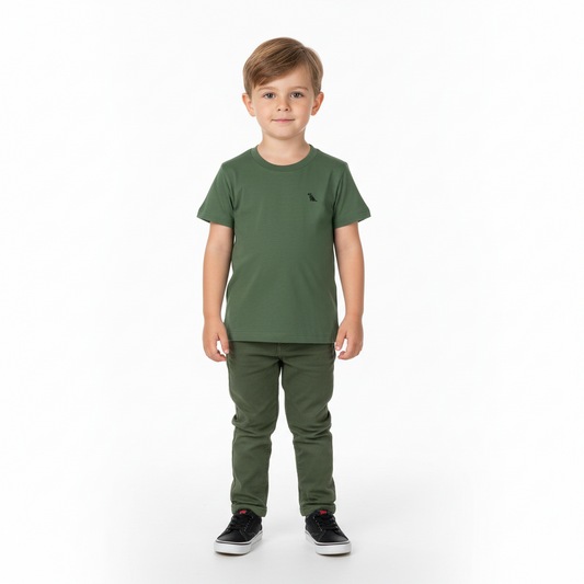 Camisa verde oscuro niño Quimby 34479-180317