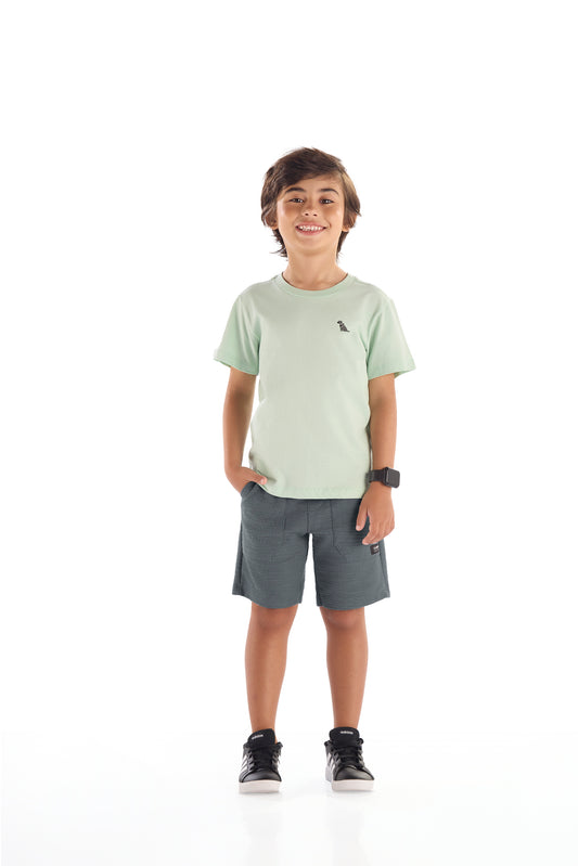 Camisa verde claro niño Quimby 34479-136007