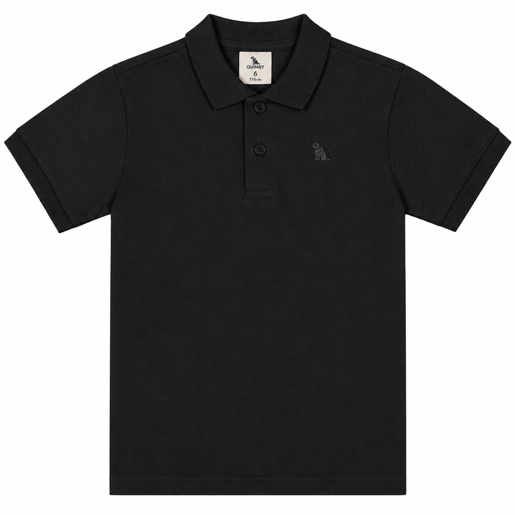 Camisa estilo polo negra niño Quimby 34481-008910