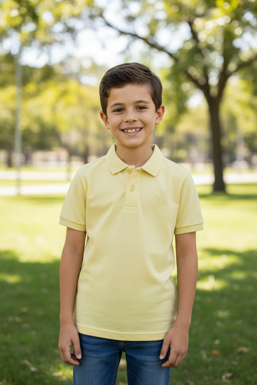 Camisa polo amarilla niño Quimby 34481-120722