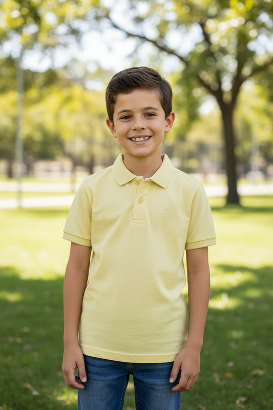Camisa polo amarilla niño Quimby 34481-120722