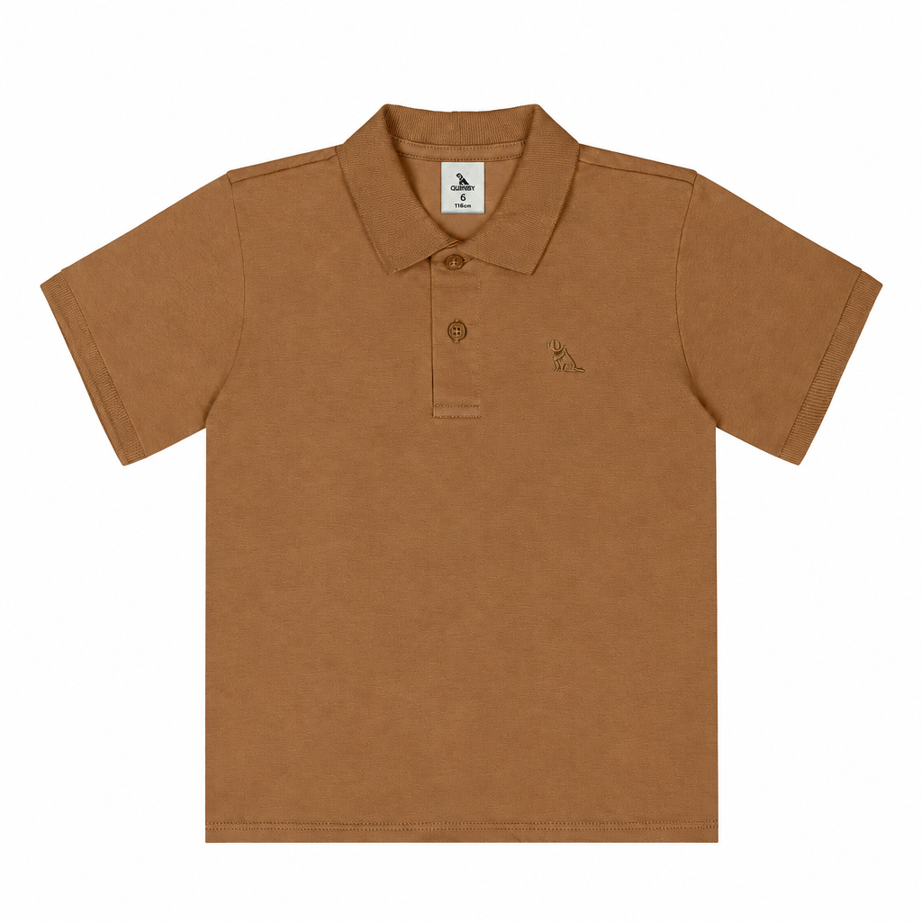 Camisa polo café oscuro niño Quimby 34481-171044