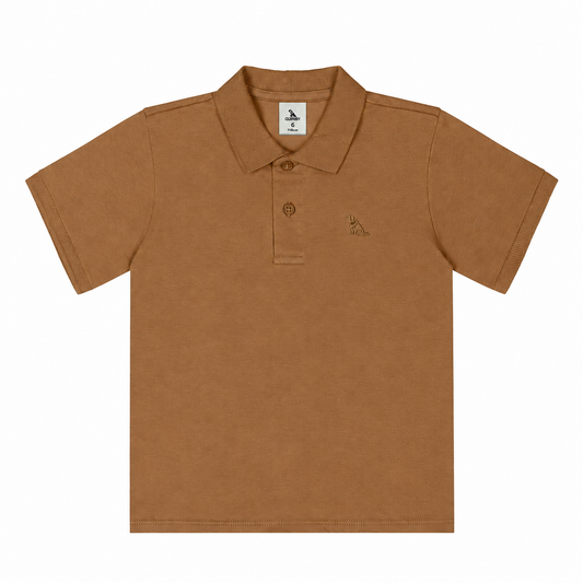 Camisa polo café oscuro niño Quimby 34481-171044
