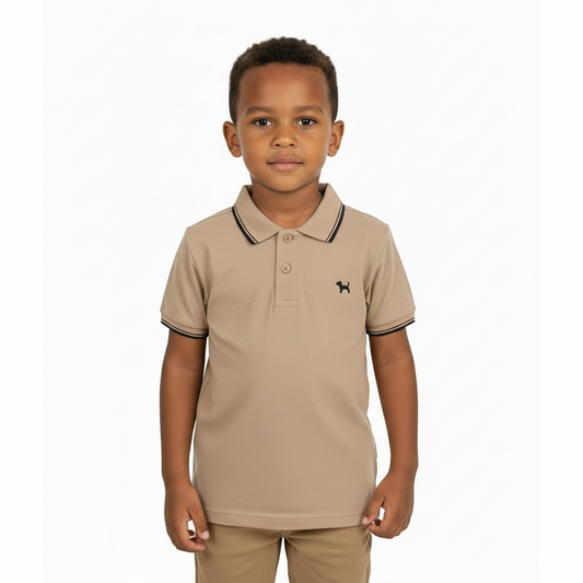 Camisa polo cafe negra niño 34482-151215
