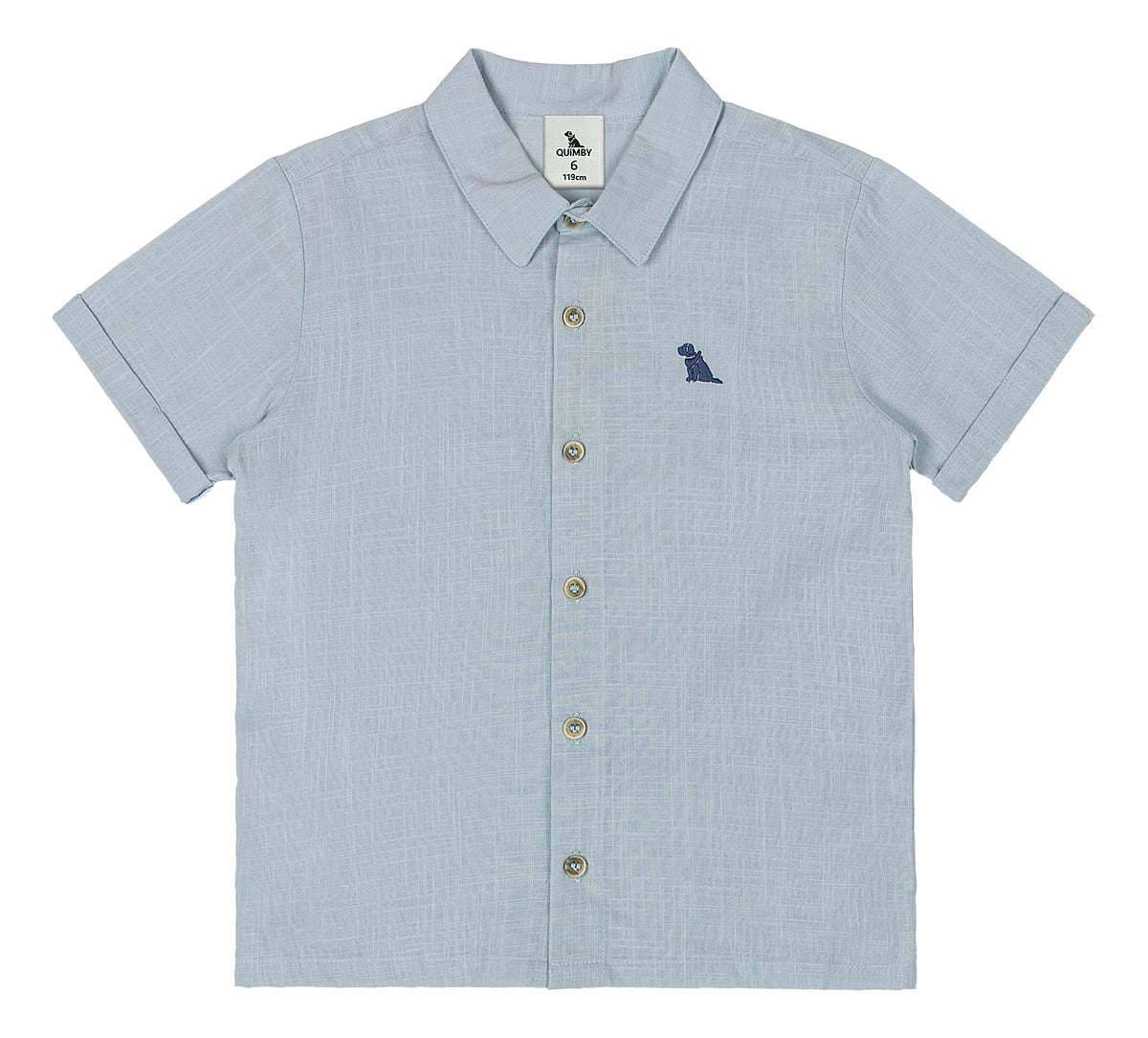 34490 Camisa niño azul Quimby lino 34490-134304 manga corta – Kima Shop HN
