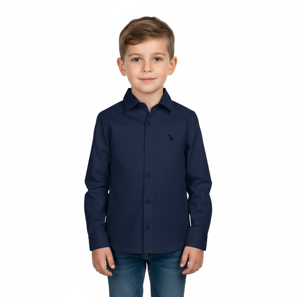 Camisa azul navy niño Quimby 34506-194024