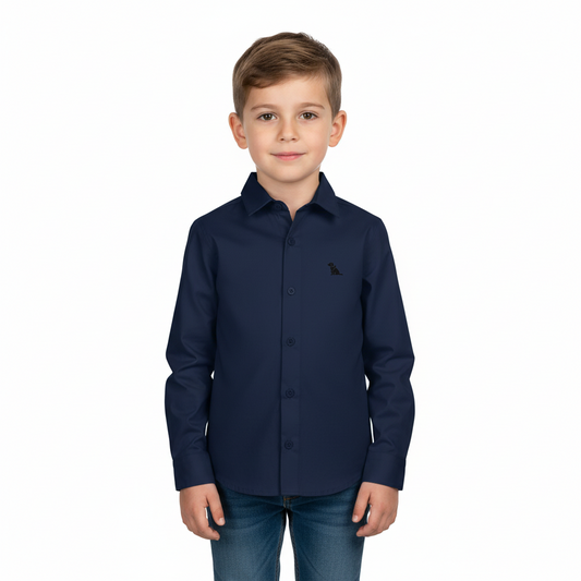 Camisa azul navy niño Quimby 34506-194024