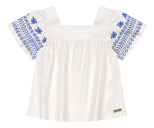 Camisa blusa blanca niña Quimby 34537-000106