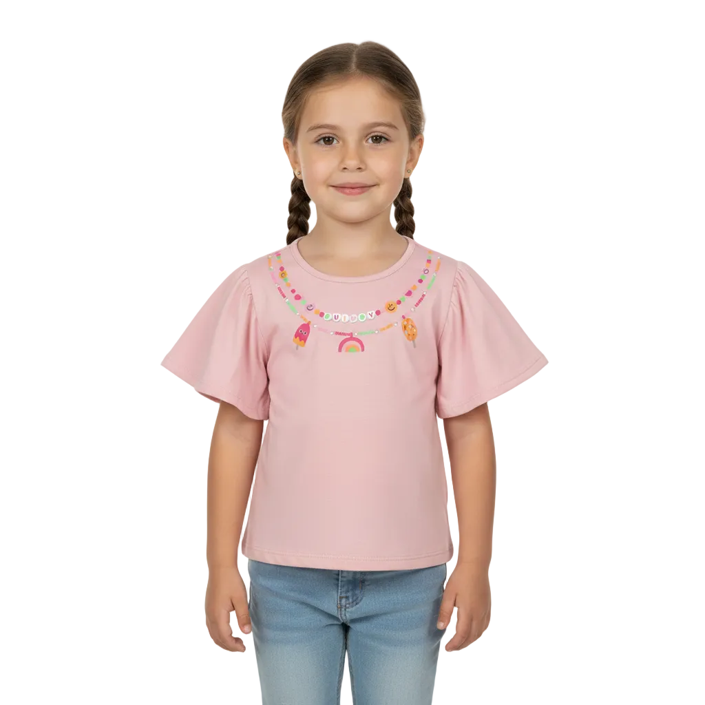 Camisa blusa rosada helados ice cream niña Quimby 34540-131906