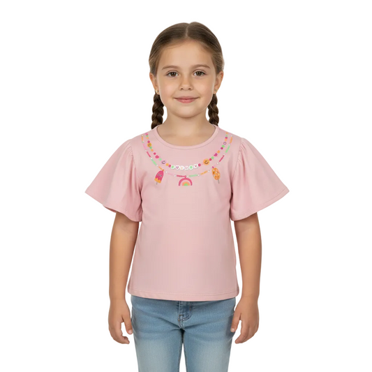 Camisa blusa rosada helados ice cream niña Quimby 34540-131906