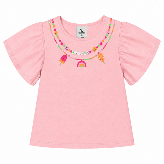 Camisa blusa rosada helados ice cream niña Quimby 34540-131906