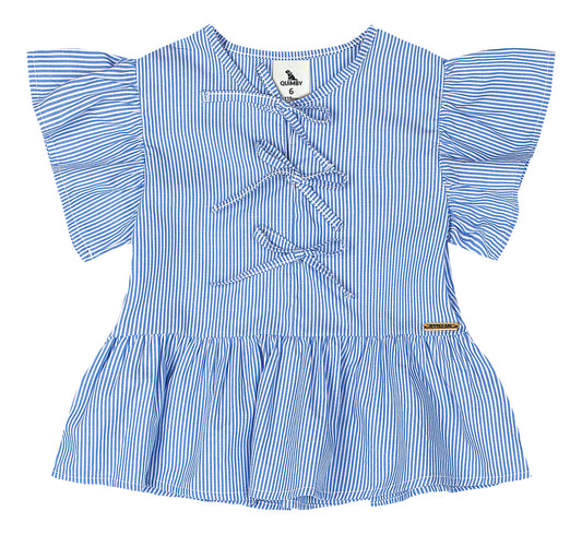 Camisa  azul rayas  niña Quimby 34541-144112