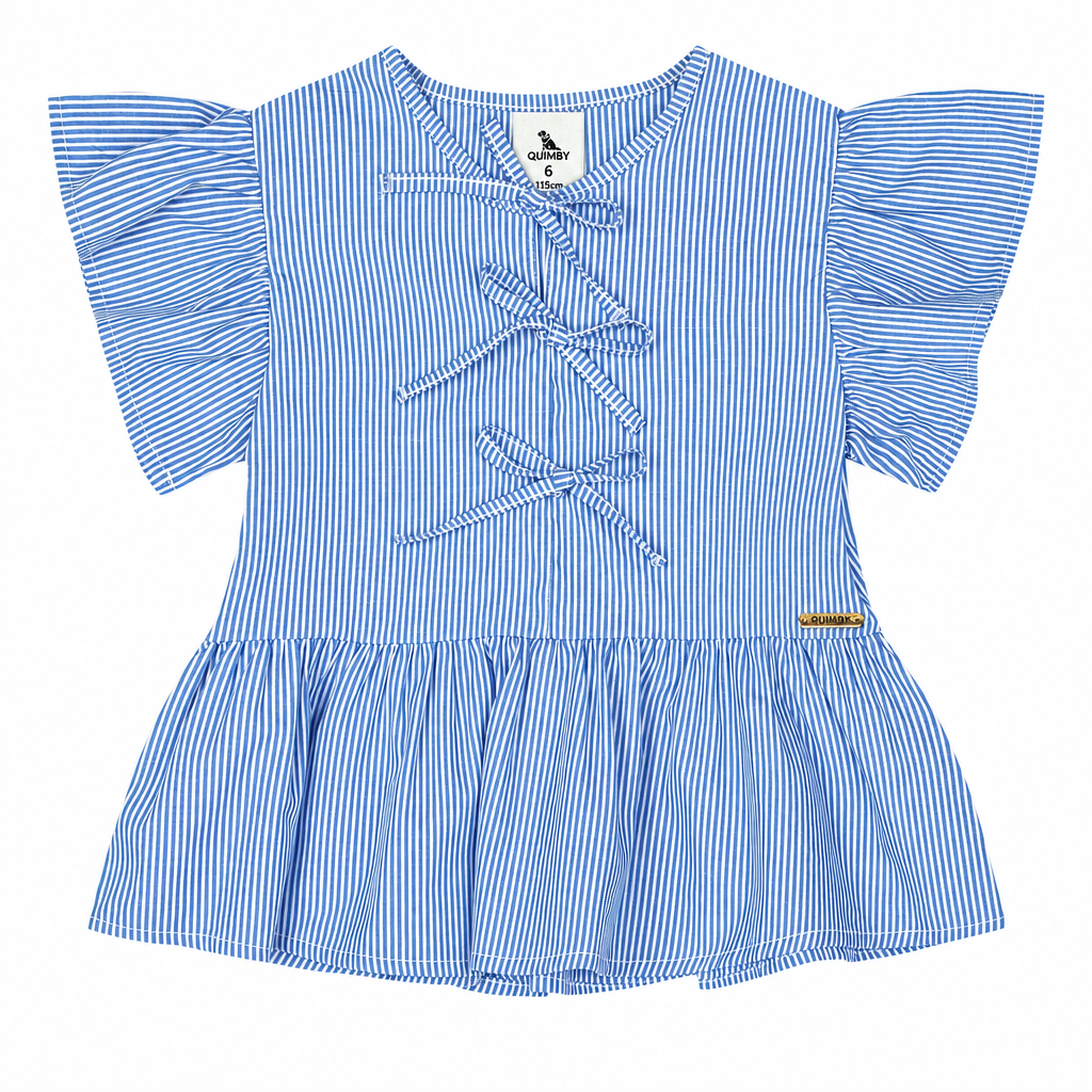 Camisa  azul rayas niña Quimby 34541-144112