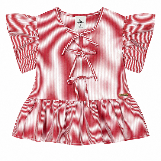 Camisa roja rayas Quimby niña  34541-191862 chongo coquette